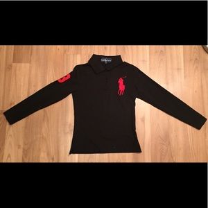 Ralph Lauren black long sleeve big logo